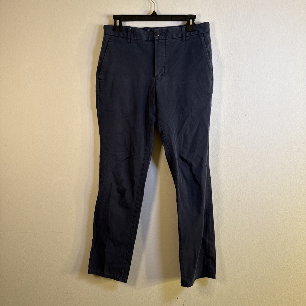 Everlane Men Uniform Straight Fit Chino Pants 31x30 Blue Casual Trousers Stretch